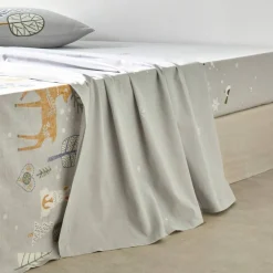 Linge de lit Forêt, en coton imprimé