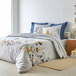 Linge de lit Forêt, en coton imprimé