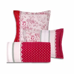 Linge de lit Gabrielle flanelle, imprimé fleurs et dentelle