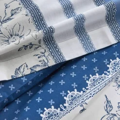 Linge de lit Gabrielle flanelle, imprimé fleurs et dentelle