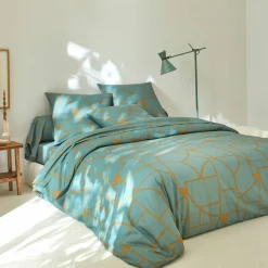 Linge de lit Geoffroy en coton à motifs graphiques