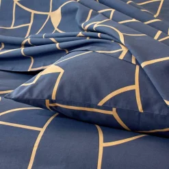 Linge de lit Geoffroy en coton à motifs graphiques
