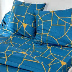 Linge de lit Geoffroy en coton à motifs graphiques