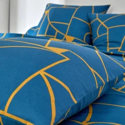 Linge de lit Geoffroy en coton à motifs graphiques