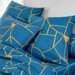 Linge de lit Geoffroy en coton à motifs graphiques