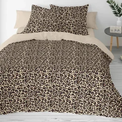 Linge de lit imprimé Léopard - coton