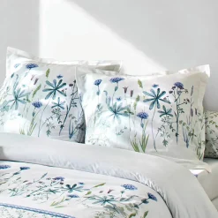 Linge de lit Julie en coton imprimé herbier