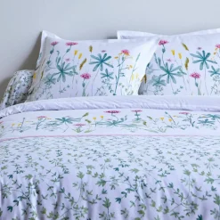Linge de lit Julie en coton imprimé herbier