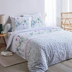 Linge de lit Julie en coton imprimé herbier