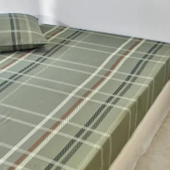 Linge de lit Karl imprimé écossais, en coton