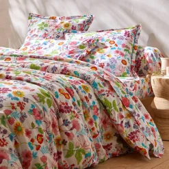 Linge de lit Kelly en coton imprimé floral