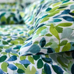 Linge de lit Léonie en coton imprimé végétal