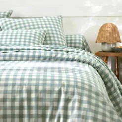 Linge de lit Lou imprimé carreaux - en coton