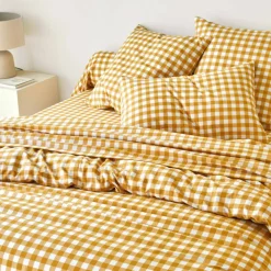 Linge de lit Lou imprimé carreaux - en coton