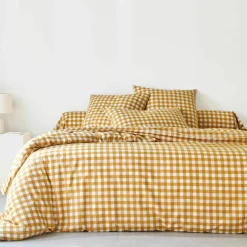 Linge de lit Lou imprimé carreaux - en coton