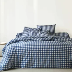 Linge de lit Lou imprimé carreaux - en coton