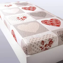 Linge de lit Lovely en coton imprimé coeurs