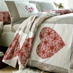 Linge de lit Lovely en flanelle imprimé coeurs