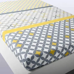 Linge de lit Marlow en coton motifs géométriques