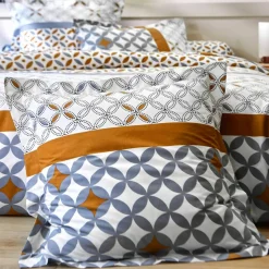 Linge de lit Marlow en coton motifs géométriques