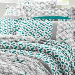 Linge de lit Marlow imprimé géométrique - coton 57 fils/cm²