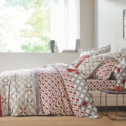 Linge de lit Marlow imprimé géométrique - coton 57 fils/cm²