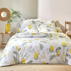 Linge de lit Mimosa en coton imprimé fleurs