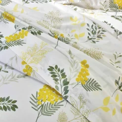 Linge de lit Mimosa en coton imprimé fleurs