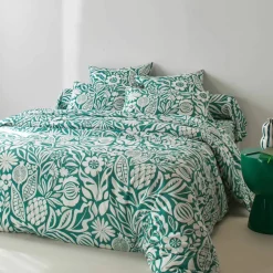 Linge de lit Montego en coton imprimé