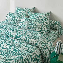 Linge de lit Montego en coton imprimé