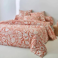 Linge de lit Montego en coton imprimé