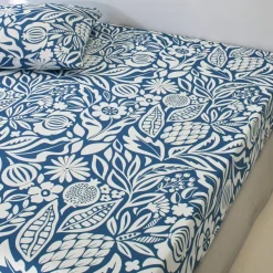 Linge de lit Montego en coton imprimé