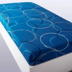 Linge de lit Noémie en polyester-coton imprimé cercles