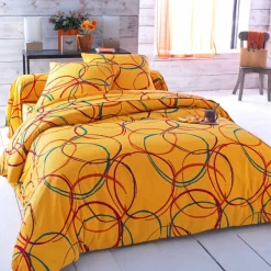 Linge de lit Noémie polycoton imprimé cercles