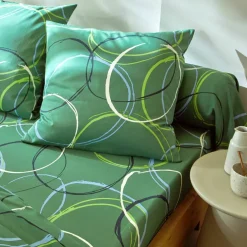 Linge de lit Noémie polycoton imprimé cercles
