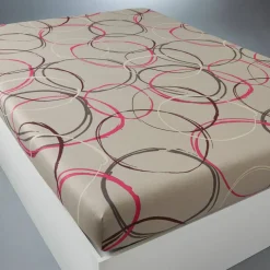 Linge de lit Noémie polycoton imprimé cercles
