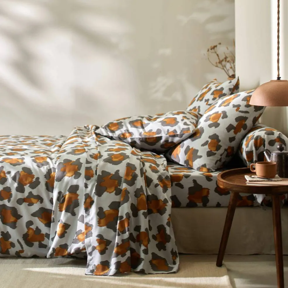 Linge de lit Pedro en polycoton imprimé peau de bête