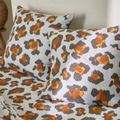 Linge de lit Pedro en polycoton imprimé peau de bête