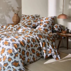 Linge de lit Pedro en polycoton imprimé peau de bête