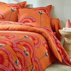 Linge de lit Suzanne en coton imprimé