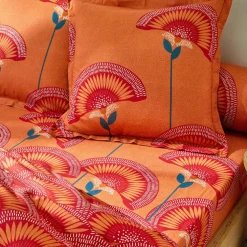 Linge de lit Suzanne en coton imprimé