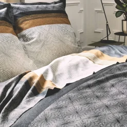 Linge de lit Tiago satin de coton imprimé