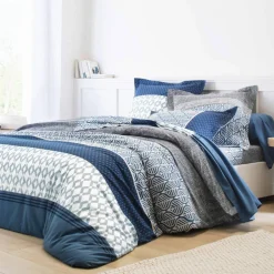 Linge de lit Tommy imprimé géométrique - coton
