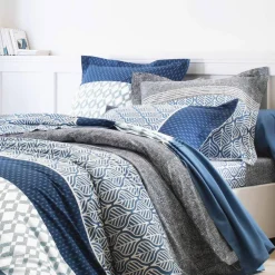 Linge de lit Tommy imprimé géométrique - coton