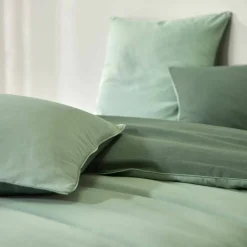Linge de lit uni bicolore - coton 57 fils/cm²