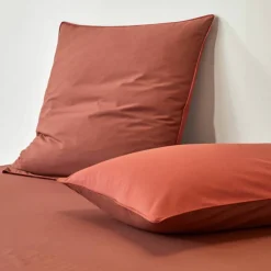 Linge de lit uni bicolore - coton 57 fils/cm²