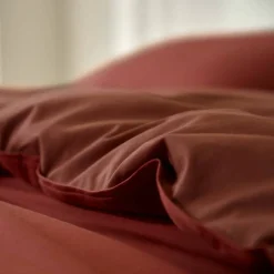 Linge de lit uni bicolore - coton 57 fils/cm²