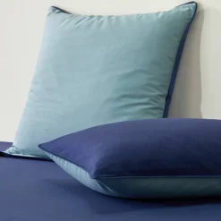 Linge de lit uni bicolore - coton 57 fils/cm²