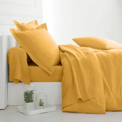 Linge de lit uni coton