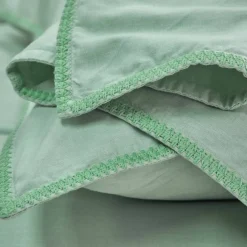 Linge de lit uni coton lavé